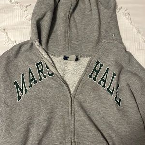 Vintage Marshall college hoodie zip up